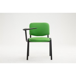 Silla Ken con mesa plegable en polipiel verde
