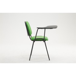 Silla Ken con mesa plegable en polipiel verde