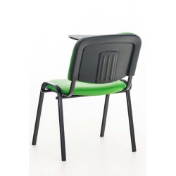 Silla Ken con mesa plegable en polipiel verde