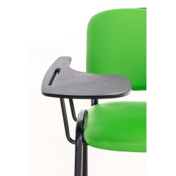 Silla Ken con mesa plegable en polipiel verde