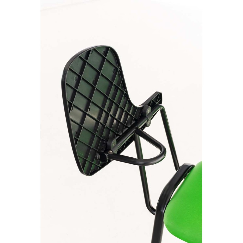 Silla Ken con mesa plegable en polipiel verde