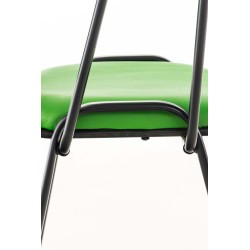 Silla Ken con mesa plegable en polipiel verde