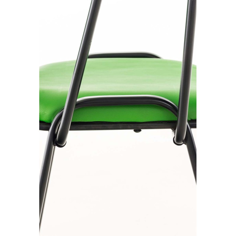 Silla Ken con mesa plegable en polipiel verde