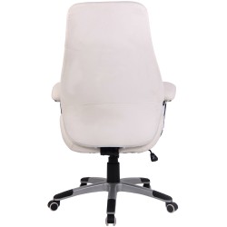 Silla de oficina Layton, polipiel blanca