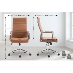 Silla de oficina Columbus marrón claro