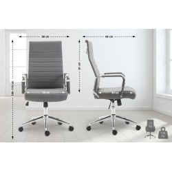 Silla de oficina gris Columbus