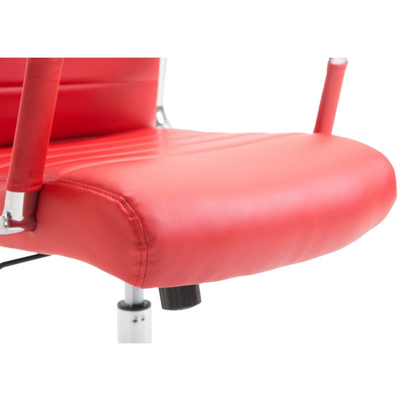 Silla de oficina roja Columbus