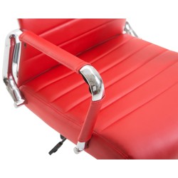 Silla de oficina roja Columbus