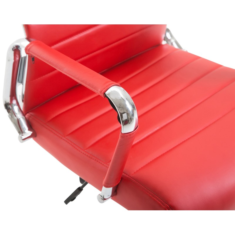 Silla de oficina roja Columbus