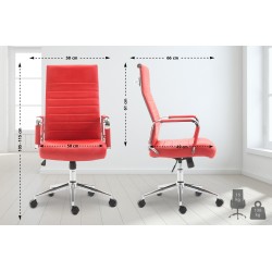Silla de oficina roja Columbus