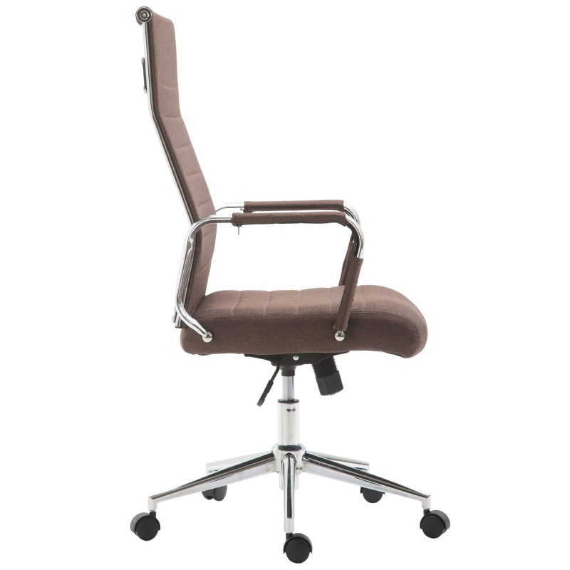 Silla de oficina Columbus en tela marrón