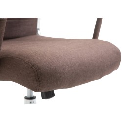 Silla de oficina Columbus en tela marrón
