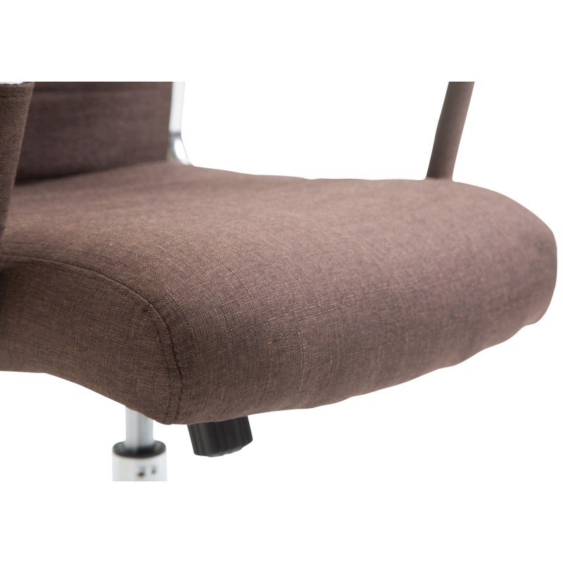 Silla de oficina Columbus en tela marrón