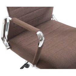 Silla de oficina Columbus en tela marrón