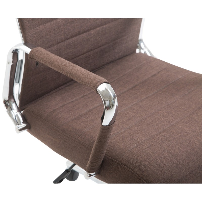 Silla de oficina Columbus en tela marrón