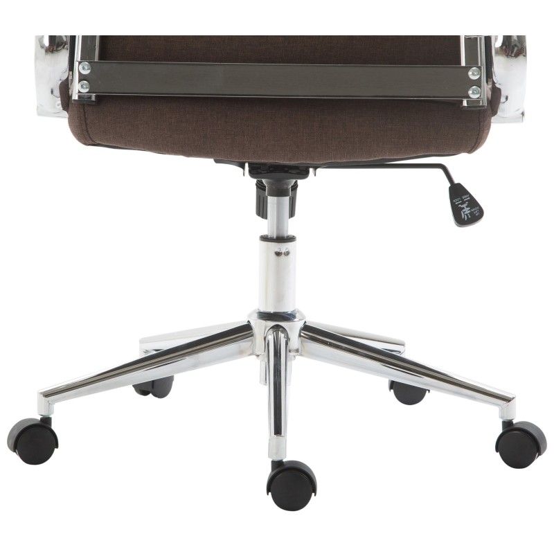 Silla de oficina Columbus en tela marrón