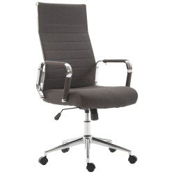 Silla de oficina Columbus en tela gris oscuro
