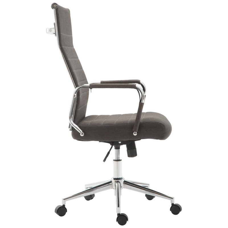 Silla de oficina Columbus en tela gris oscuro