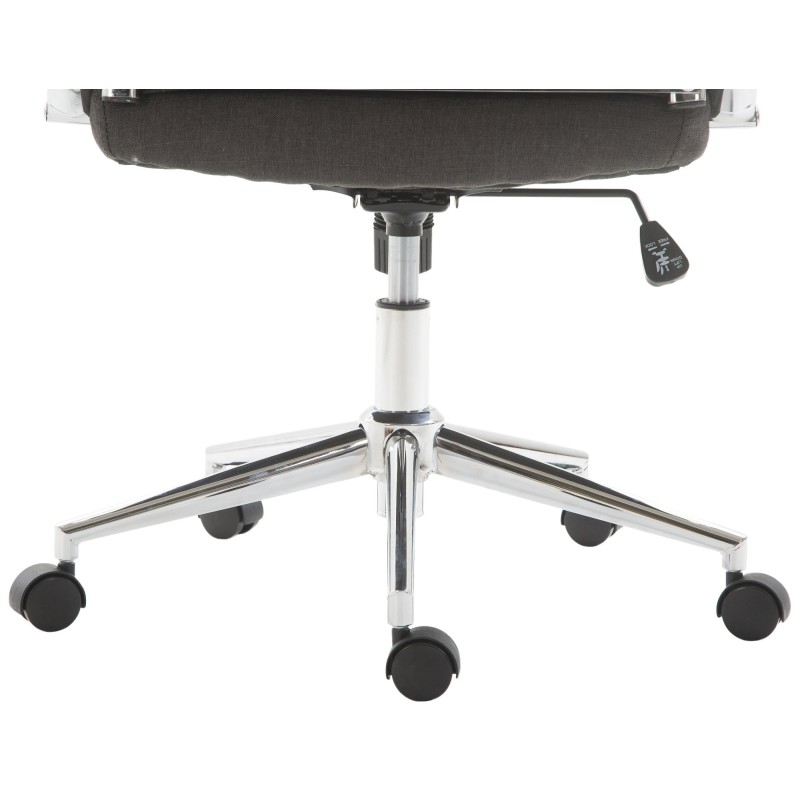 Silla de oficina Columbus en tela gris oscuro