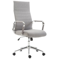 Silla de oficina Columbus en tela gris