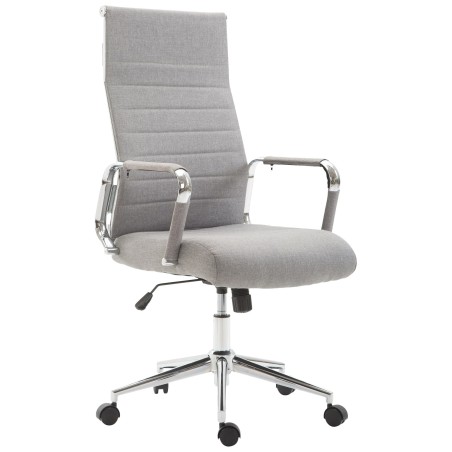 Silla de oficina Columbus en tela gris