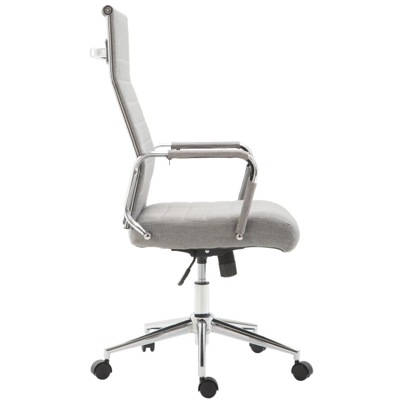 Silla de oficina Columbus en tela gris