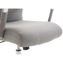 Silla de oficina Columbus en tela gris