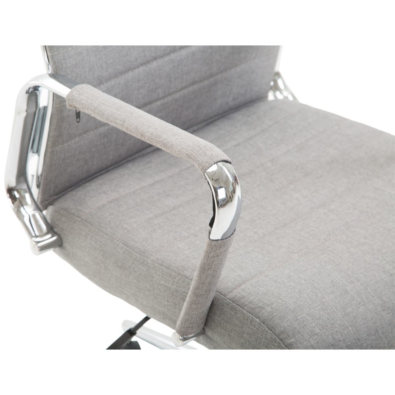 Silla de oficina Columbus en tela gris