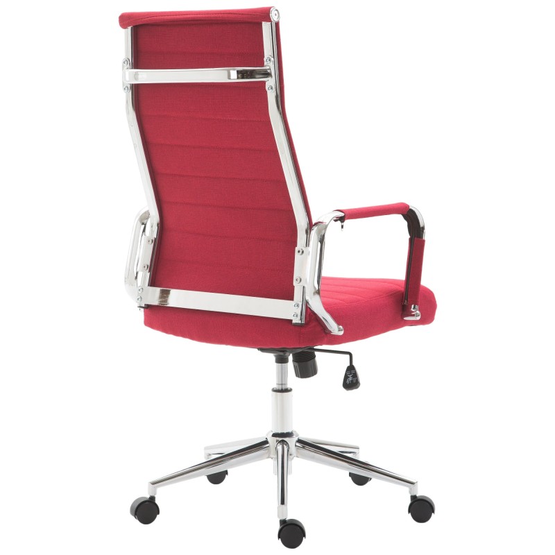 Silla de oficina Columbus en tela roja