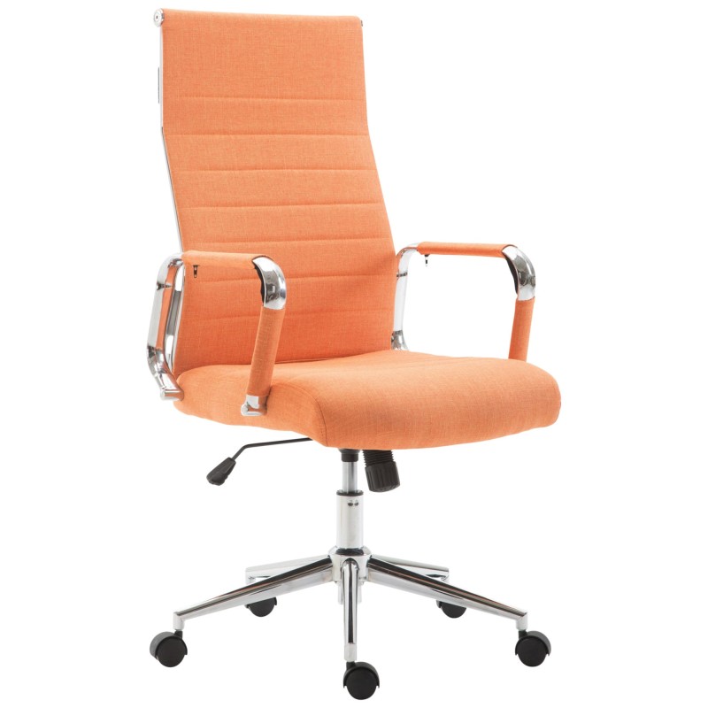 Silla de oficina Columbus en tela naranja