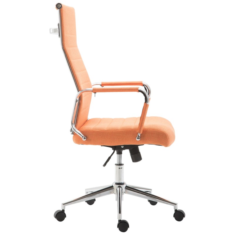 Silla de oficina Columbus en tela naranja