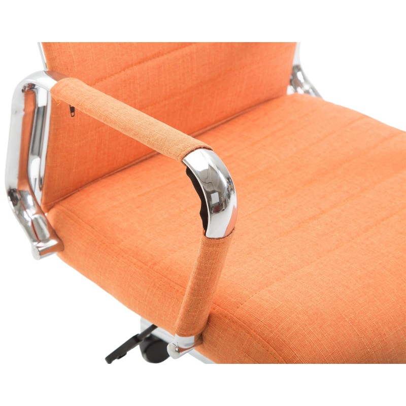 Silla de oficina Columbus en tela naranja