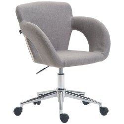 Silla de oficina Edison en tela gris