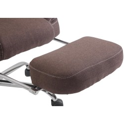 Silla de oficina Castle en tela marrón