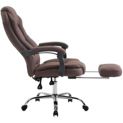Silla de oficina Castle en tela marrón