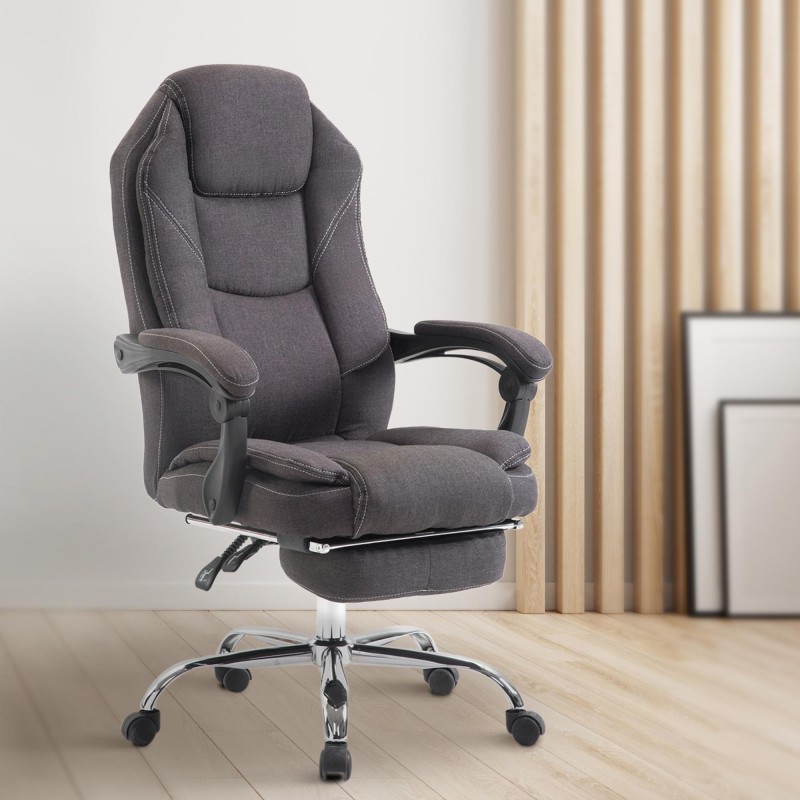 Silla de oficina Castle en tela gris oscuro