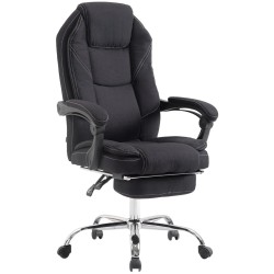 Silla de oficina Castle en tela negra