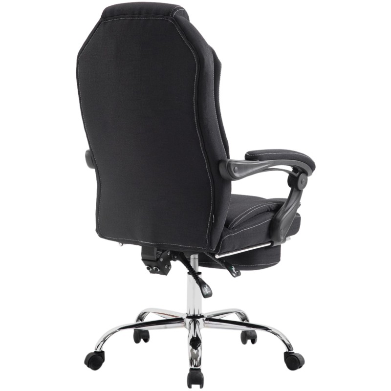 Silla de oficina Castle en tela negra