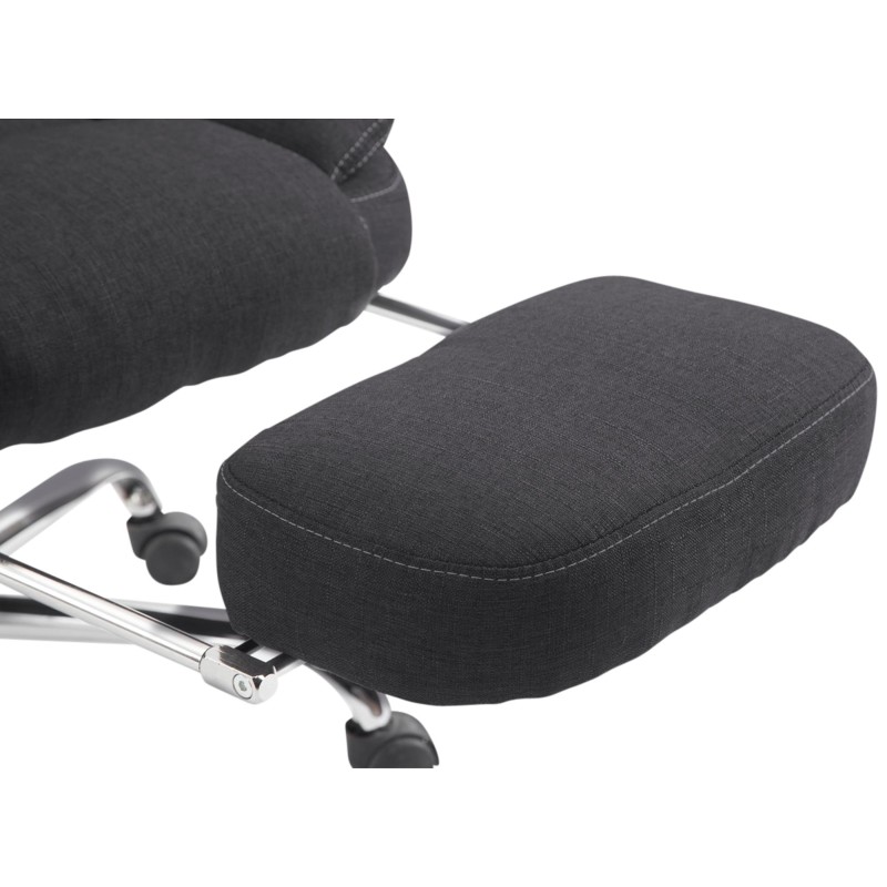 Silla de oficina Castle en tela negra