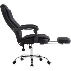 Silla de oficina Castle en tela negra