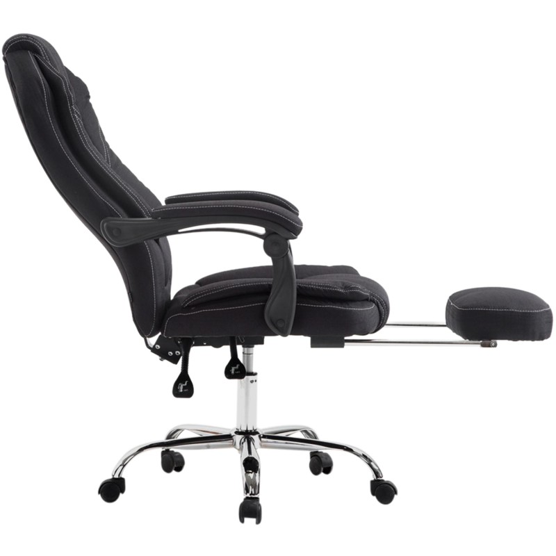 Silla de oficina Castle en tela negra