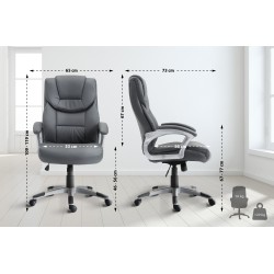 Silla de oficina gris Texas V2