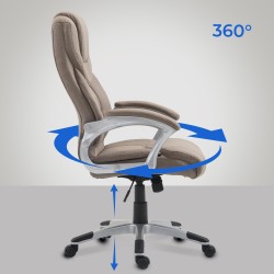 Silla de oficina Texas V2 en tela color topo