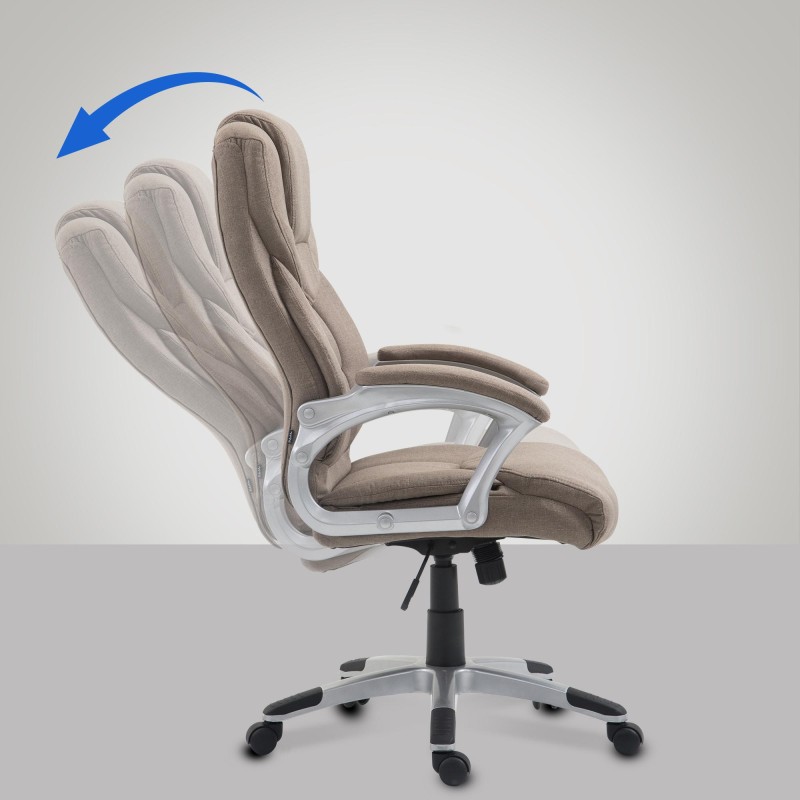 Silla de oficina Texas V2 en tela color topo