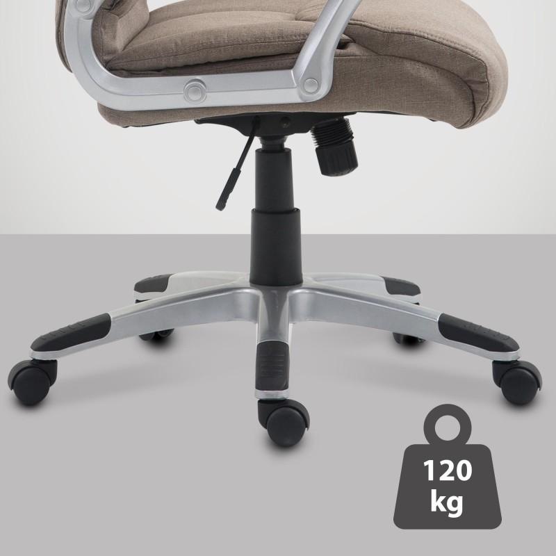 Silla de oficina Texas V2 en tela color topo