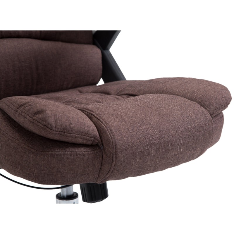 Silla de oficina Thor en tela marrón
