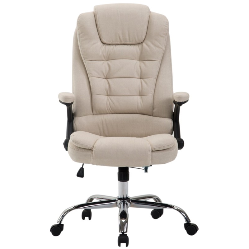 Silla de oficina Thor en tela color crema