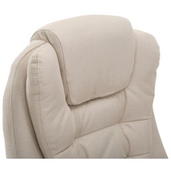 Silla de oficina Thor en tela color crema