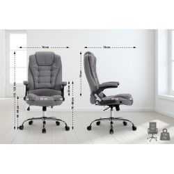 Silla de oficina Thor en tela gris