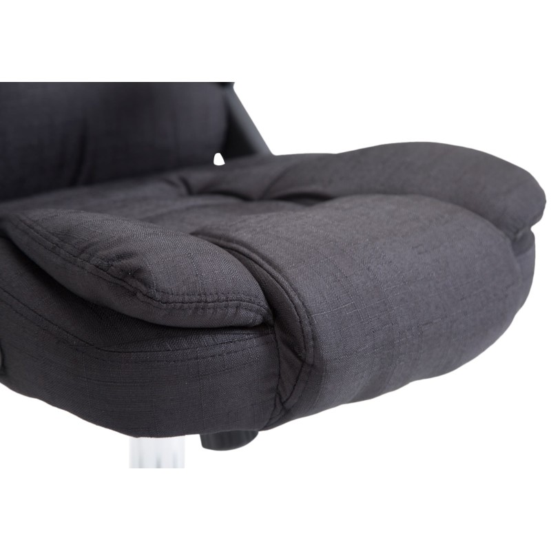Silla de oficina Thor en tela negra